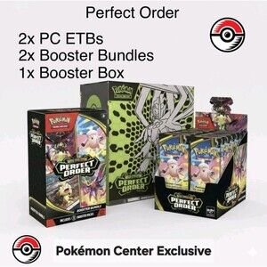 Presale Pokemon Perfect Order-2x PC ETB 1x Booster box 2x Booster Bundle